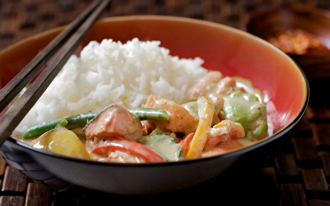 Thai-Style Red Curry with Salmon