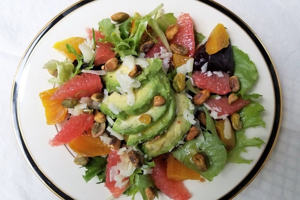 Mixed Greens and Citrus Salad with Grapefruit-Thyme Vinaigrette