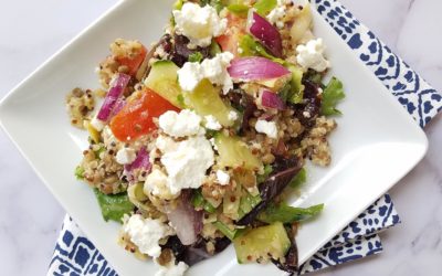 Greek Salad with Lentils and Quinoa